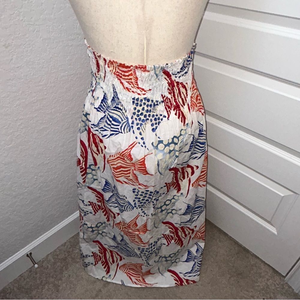 LOFT Angel Fish Print Smocked Skirt - Picture 11 of 11